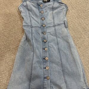 Rewash Blue Denim Mini Dress